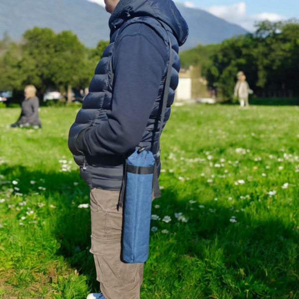 Термосумка - чехол SILA для термоса 40х9х9см. с плечевым ремнем / Сумка-холодильник для термоса на 1 литр